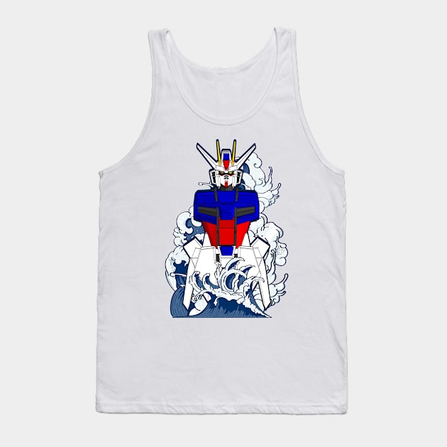 GAT-X105 Strike Gundam Tank Top by gblackid